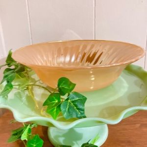 Vintage Fire King Peach Luster Shell 9” Serving Bowl